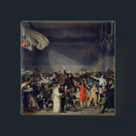 The Tennis Court Oath, 20th June 1789, 1791 15 Cm Square Badge<br><div class="desc">The Tennis Court Oath,  20th June 1789,  1791 | by Jacques Louis David | Art Location: Musee de la Ville de Paris,  Musee Carnavalet,  Paris,  France | French Artist | Image Collection Number: XIR14667</div>