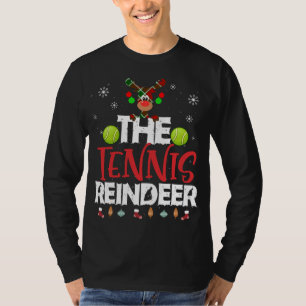 The Tennis Reindeer Christmas Pajama Family Matchi T-Shirt