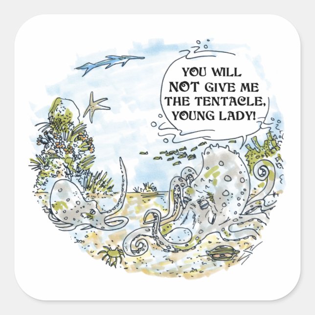 The Tentacle square stickers (Front)