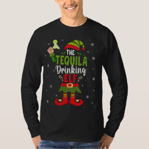 The Tequila Drinking ELF Matching Family Christmas T-Shirt