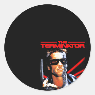 The Terminator Movie Box Classic Round Sticker