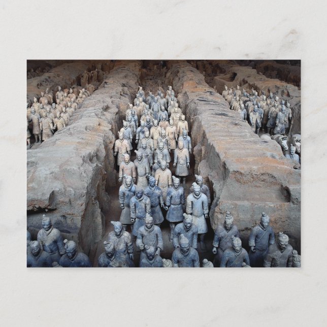The Terra-cotta Warriors, Xi'an, China Postcard (Front)