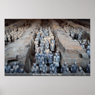 The Terra-cotta Warriors, Xi'an, China Poster