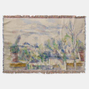 The Terrace at the Garden at Les Lauves, Cezanne Throw Blanket