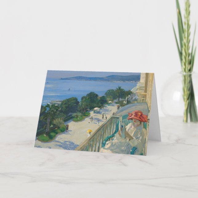 The Terrace, Cap d’Ail | Sir John Lavery Card (Front)