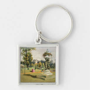 The Terrace Garden, Woburn Abbey (chromolitho) Key Ring