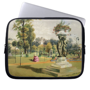 The Terrace Garden, Woburn Abbey (chromolitho) Laptop Sleeve