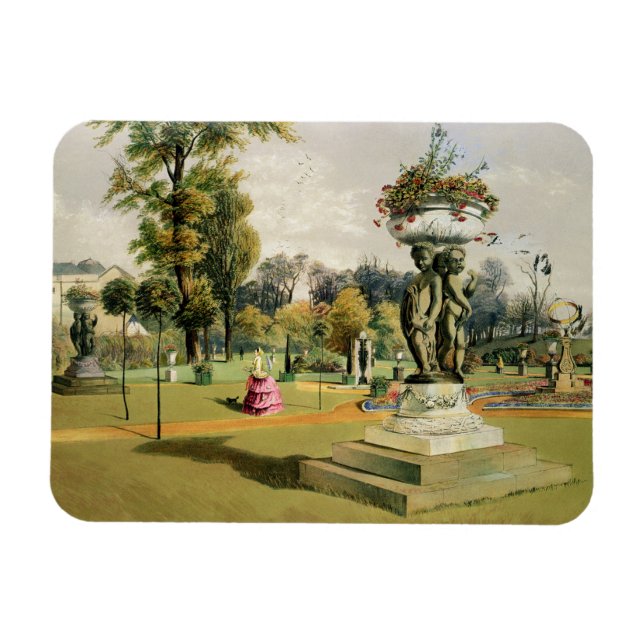 The Terrace Garden, Woburn Abbey (chromolitho) Magnet (Horizontal)