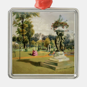 The Terrace Garden, Woburn Abbey (chromolitho) Metal Ornament