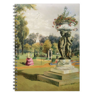 The Terrace Garden, Woburn Abbey (chromolitho) Notebook