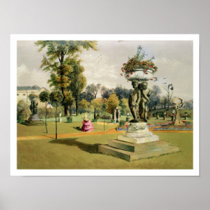 The Terrace Garden, Woburn Abbey (chromolitho) Poster