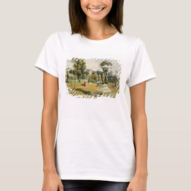 The Terrace Garden, Woburn Abbey (chromolitho) T-Shirt (Front)