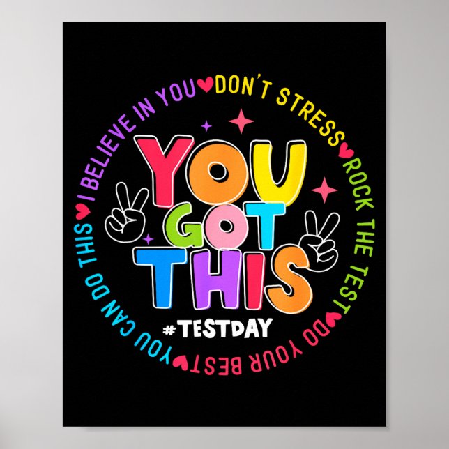 The Test Day Rock Test Teacher Poster (Front)