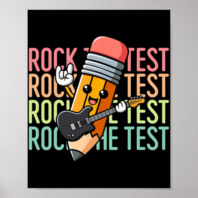 The Test Day Teacher Testing Day Motivational Funn Poster (Front)