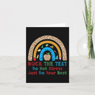 The Test Don't Stress Just Do Best Funny Teacher Card