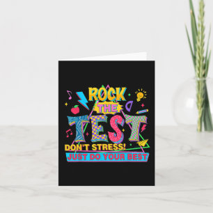 The Test Don't Stress Just Do Your Best Funny Test Card