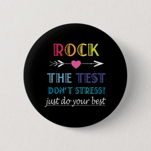 The Test-funny School Student Teacher Test Day 6 Cm Round Badge