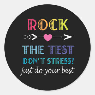 The Test-funny School Student Teacher Test Day Classic Round Sticker