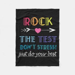The Test-funny School Student Teacher Test Day Fleece Blanket