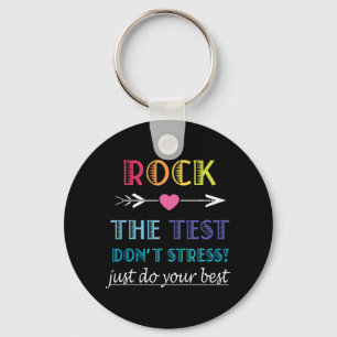 The Test-funny School Student Teacher Test Day  Key Ring
