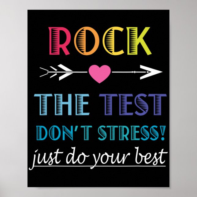 The Test-funny School Student Teacher Test Day  Poster (Front)