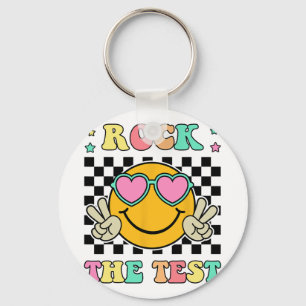 The Test Groovy Happy Testing Day For Teacher Stud Key Ring