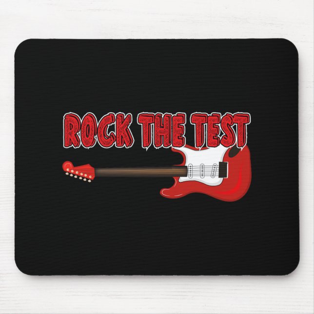 The Test Guitar Teacher Test Day Testing Day Teach Mouse Pad (Front)