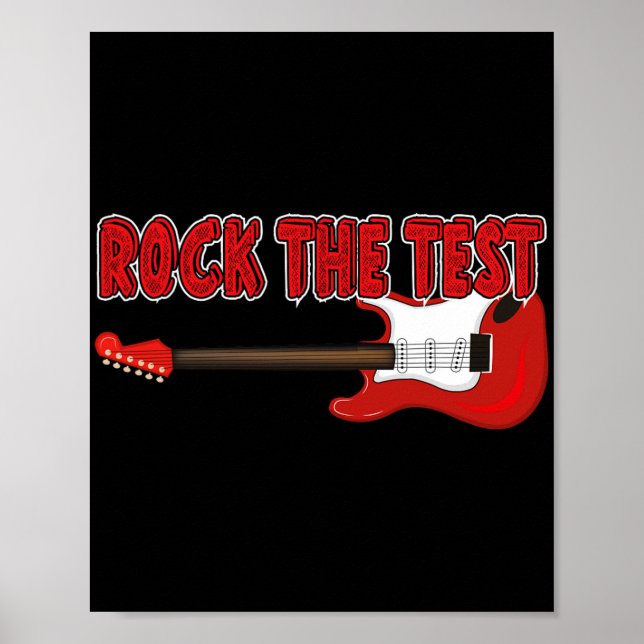 The Test Guitar Teacher Test Day Testing Day Teach Poster (Front)