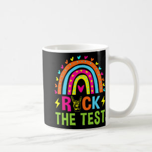 The Test Rainbow Testing Day Motivational Teacher Coffee Mug