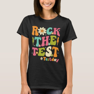 The Test Retro Groovy Teacher Test Day Testing Day T-Shirt