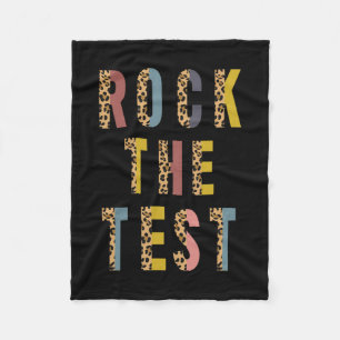 The Test Retro Motivational Testing Day Teacher St Fleece Blanket