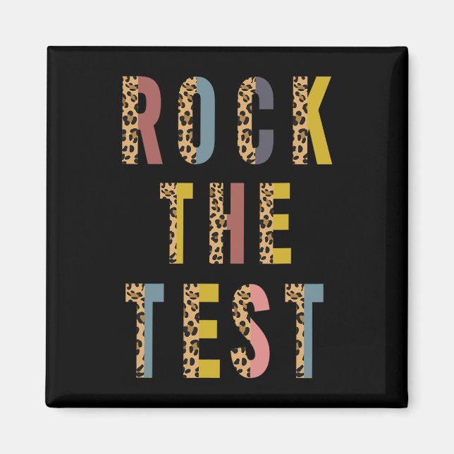 The Test Retro Motivational Testing Day Teacher St Magnet (Front)