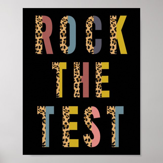 The Test Retro Motivational Testing Day Teacher St Poster (Front)