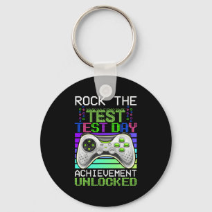 The Test Teacher Day Gaming Gamer Test Day Unlocke Key Ring