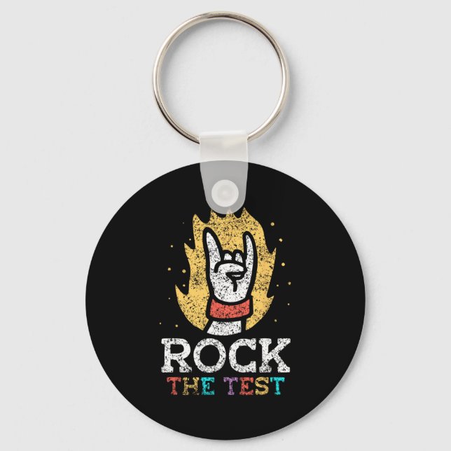 The Test Teacher Score Testing Exam Test Day  Key Ring (Front)