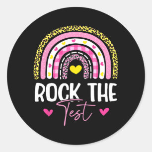 The Test Teacher Test Day Testing Day Funny Teache Classic Round Sticker