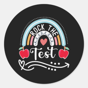 The Test Teacher Test Day Testing Day Funny Teache Classic Round Sticker