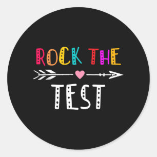 The Test Teacher Test Day Testing Day Funny Teache Classic Round Sticker