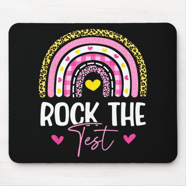The Test Teacher Test Day Testing Day Funny Teache Mouse Pad (Front)