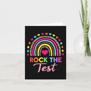 The Test Test Day Teacher Testing Day Rainbow Leop Card