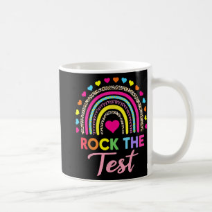 The Test Test Day Teacher Testing Day Rainbow Leop Coffee Mug