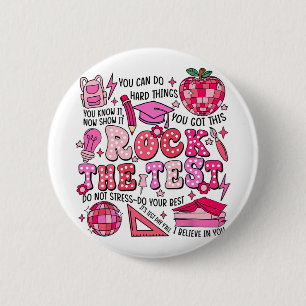 The Test Testing Day Don't Stress Do Your Best Tea 6 Cm Round Badge