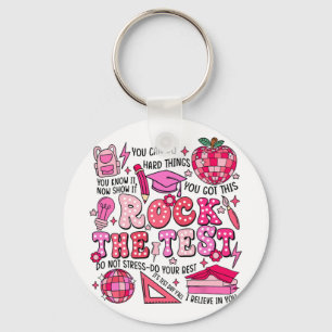 The Test Testing Day Don't Stress Do Your Best Tea Key Ring