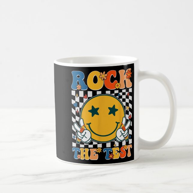 The Test Testing Day Retro Groovy Teacher Student  Coffee Mug (Right)