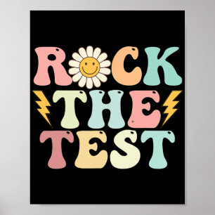 The Test Testing Day Retro Groovy Teacher Test Day Poster