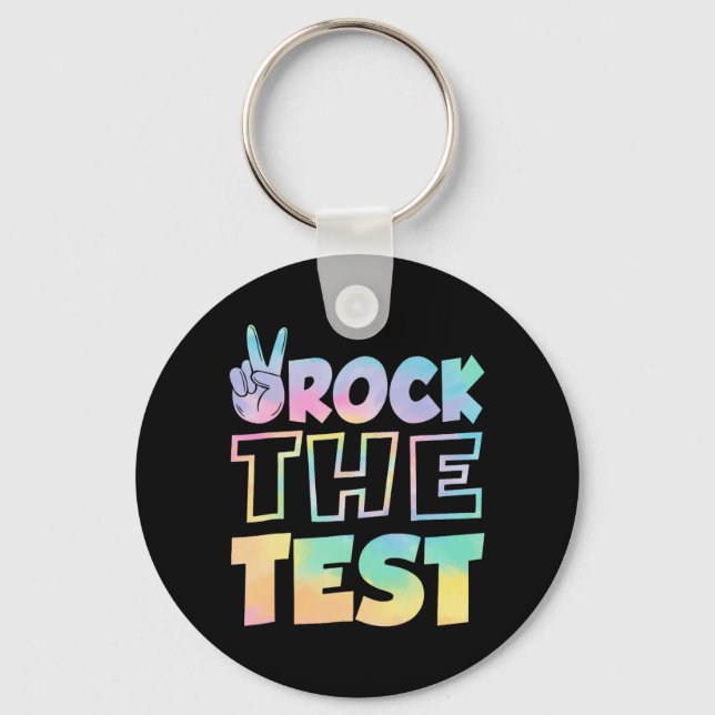 The Test Testing Day Retro Motivational Teacher St Key Ring (Front)