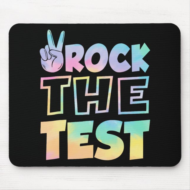 The Test Testing Day Retro Motivational Teacher St Mouse Pad (Front)