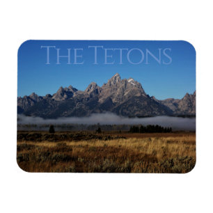 The Tetons with Fog Grand Teton National Park  Magnet