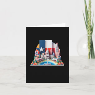The Texas City In Usa Sticker Card