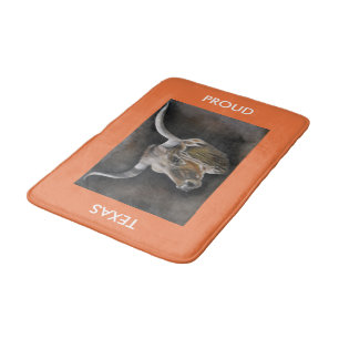 The Texas Longhorn Bath Mat
